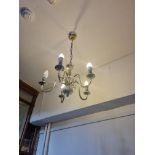 A 5 Branch Brass Chandeliers D 700mm W 300mm