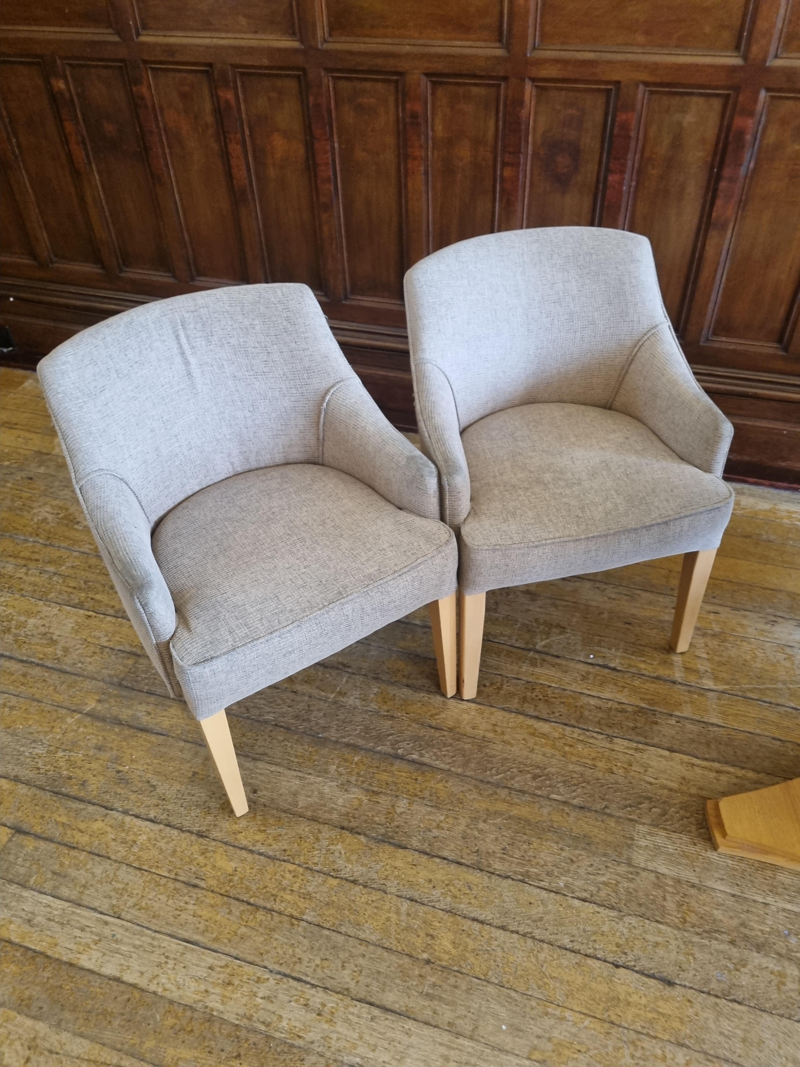 A Pair Of G Furniture Beige Arm Chair On Wooden Legs W 550mm D 420mm 740mm - Image 2 of 2