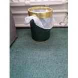 8x Green And Gold Waste Bin