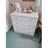 White Chest Of Drawers With Four Drawers W 800mm D 520mm H 800mm (45)