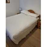 Divan Double Bed With Pine Headboard and Mattress L 1900mm X W 1500mm (21)