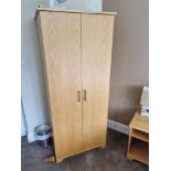 Double Door Pine Wardrobe W 840mm D 600mm H 1910mm (6)