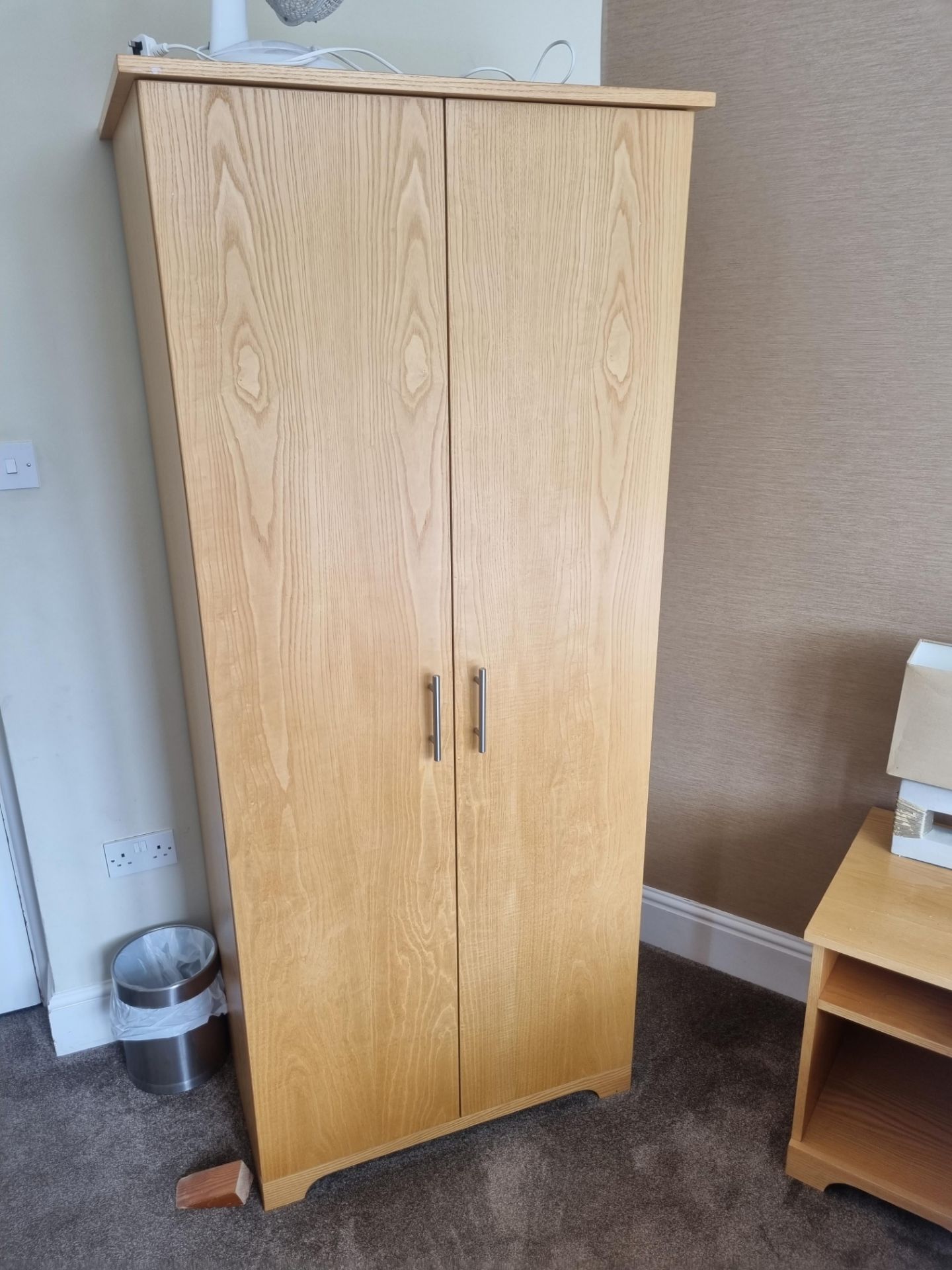 Double Door Pine Wardrobe W 840mm D 600mm H 1910mm (6)