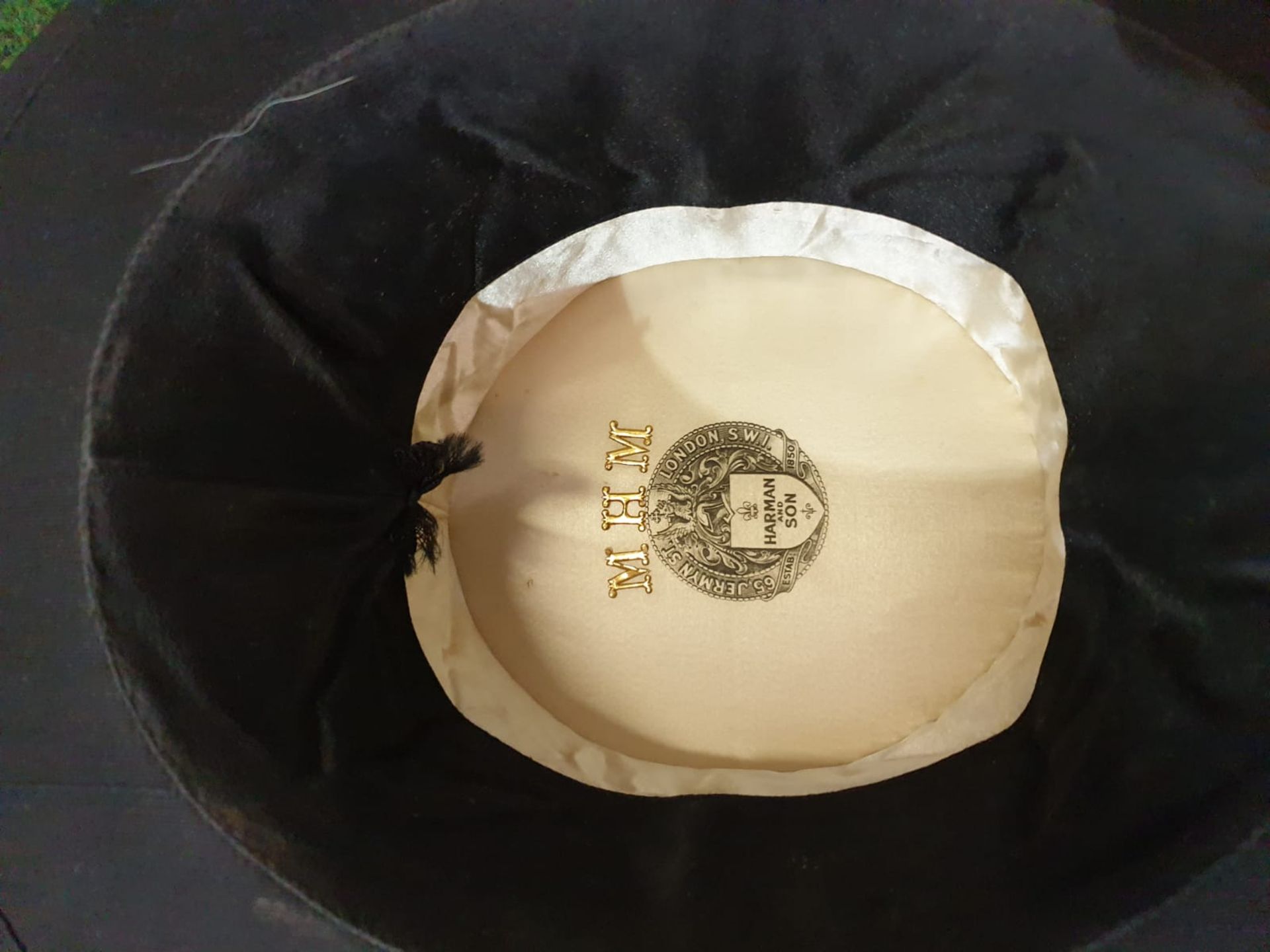 A Lock & Co London Naval peak cap and a Hunters Top hat by Harman & Son Hatters, 87 New Bond - Image 3 of 4