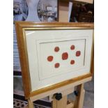 Framed artwork of wax Seals in Wood frame 42 x 32cm