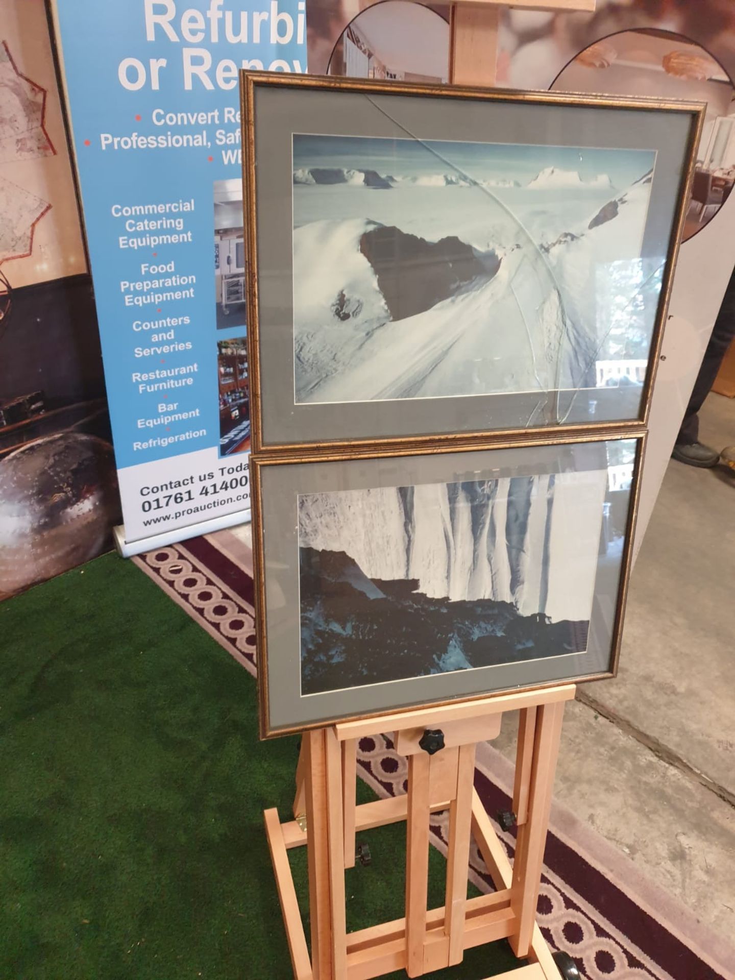 A set of 2 framed modern landscape picrures in frame 56 x 40cm