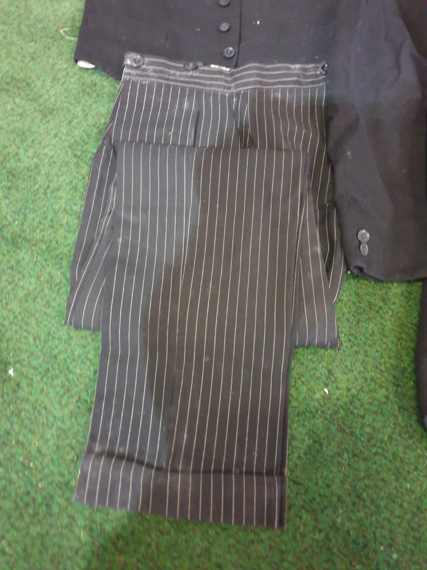 A Denman and Goddard Ltd 3 piece Eton suit consists of morning tailcoat, 2 x waistcoats and 2 x - Image 5 of 5