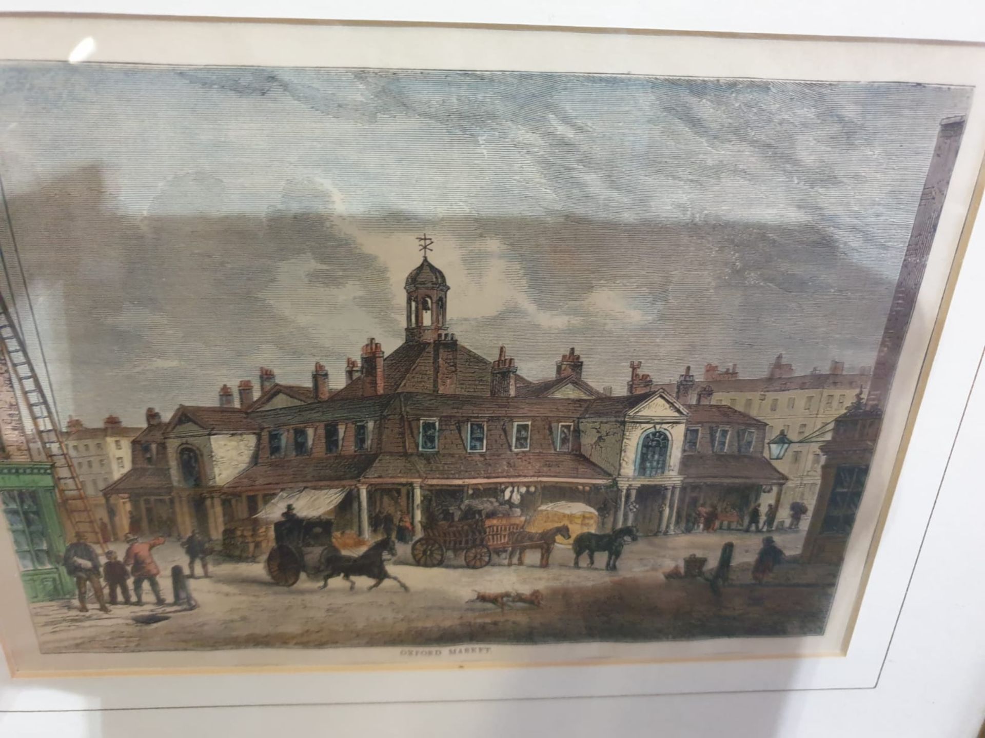 A set of 2 framed coloured lithographs APSLEY HOUSE AND PARK LANE. HYDE PARK CORNER IN 1750. - Image 4 of 5