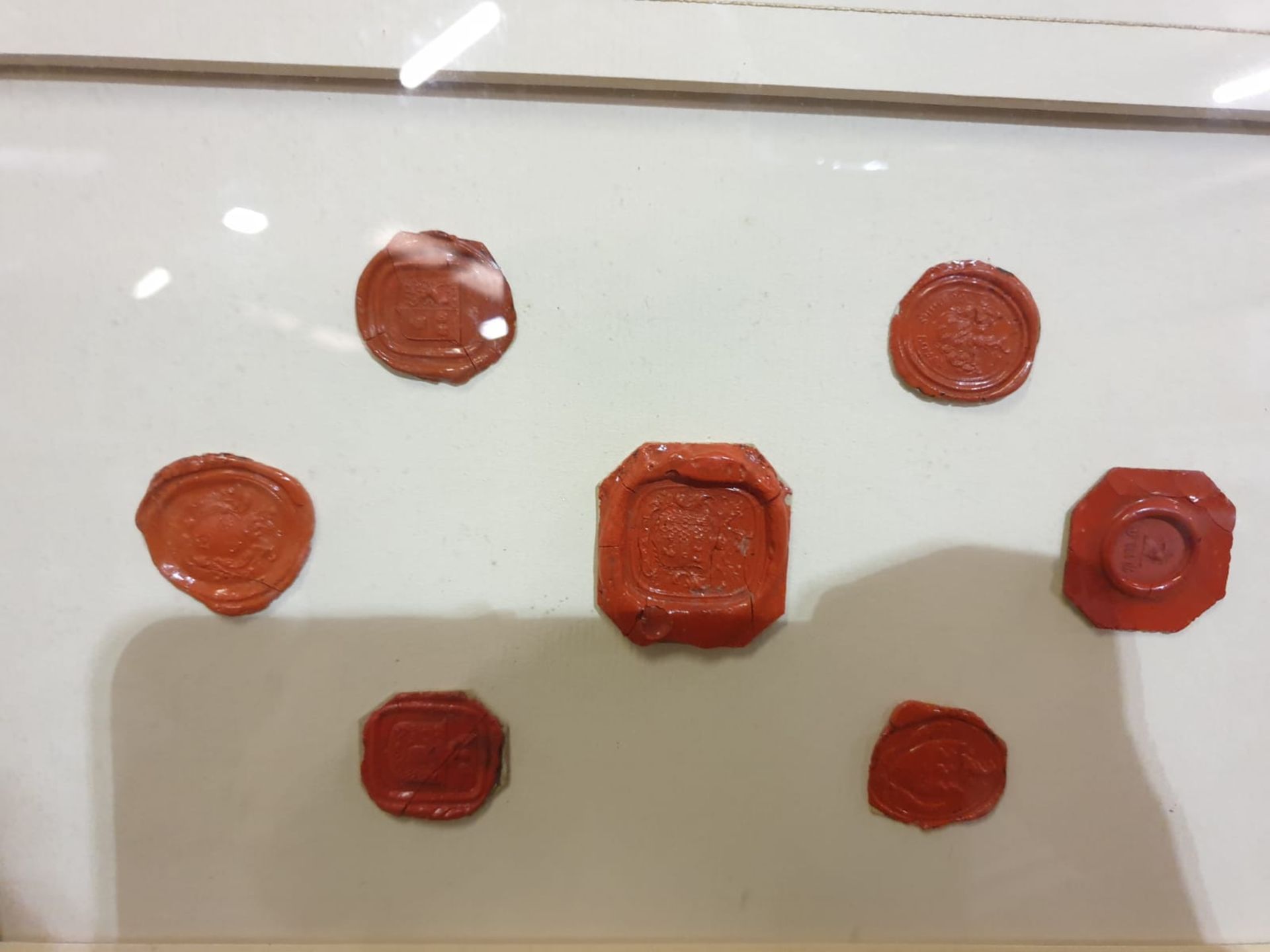 Framed artwork of wax Seals in Wood frame 42 x 32cm - Image 4 of 4