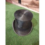 A James Lock + Co. Silk Black Top hat in a Waltar Barnhard card box