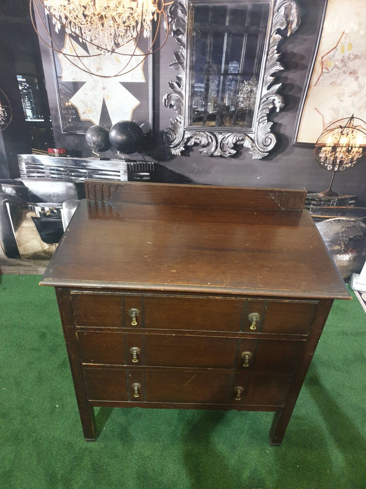 Late Georgian Mahogany Chest Of Drawers three Drawer chest 84W x 46D x 95H - Image 2 of 5