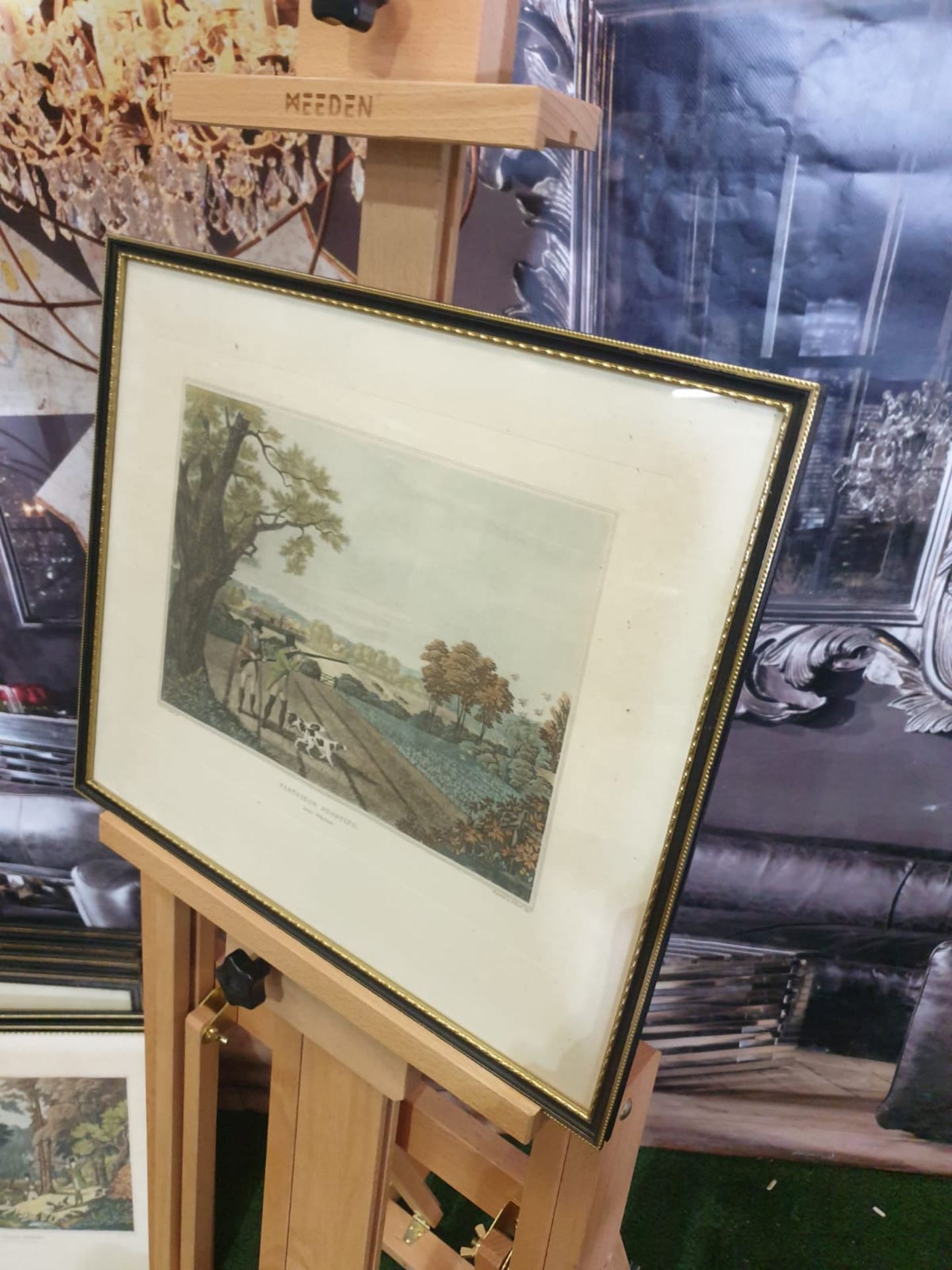 Framed vintage aquatint Partridge shooting near Windsor. HAVELL Jr., Robert. Publisher: J Brooker - Image 5 of 5