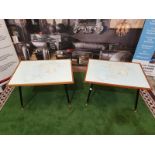 3 x Coffee tables the tops of old school maps of Scilly Isles 82 x 62 x 50cm