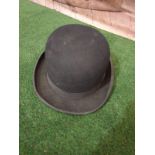 Vintage Dunns & Co London mens black bowler hat