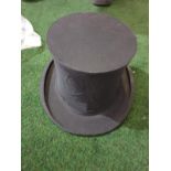 A Lock & Co London Naval peak cap and a Hunters Top hat by Harman & Son Hatters, 87 New Bond