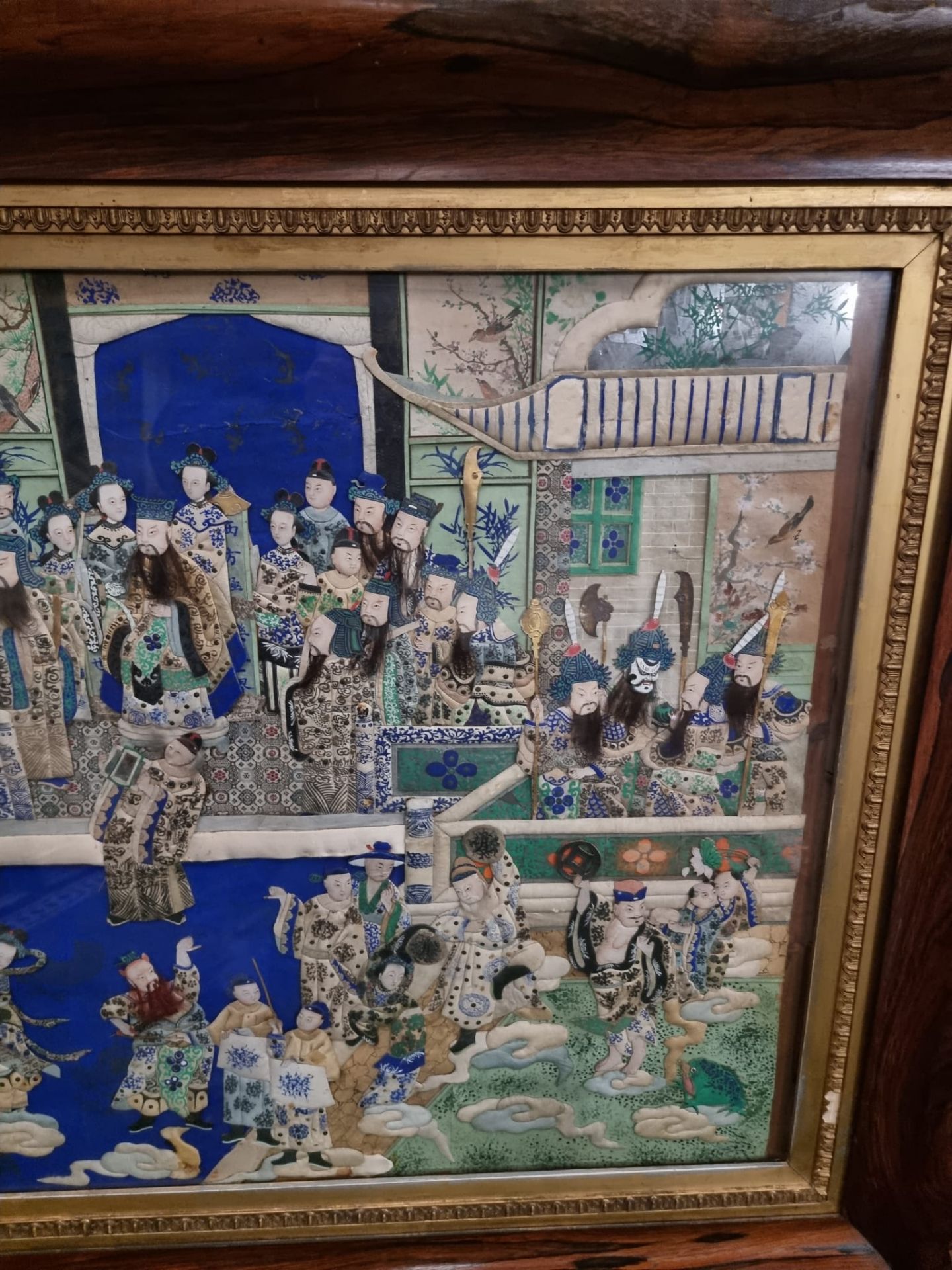 Asian & Middle Eastern Art / Chinese Art Chinese embroidery This is a celebratory tableaux depicting - Image 13 of 14
