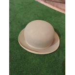 A grey bowler hat by Lock & Co London in Harmans card box