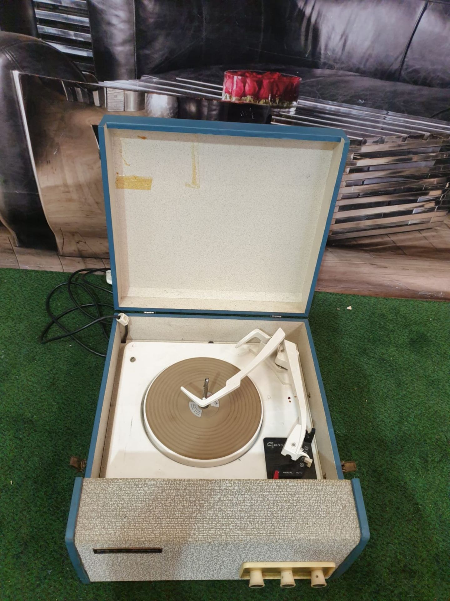 Travel record Player Blue Case Made By Ferranti Circa 1958 Ferranti or Ferranti International plc - Image 2 of 3