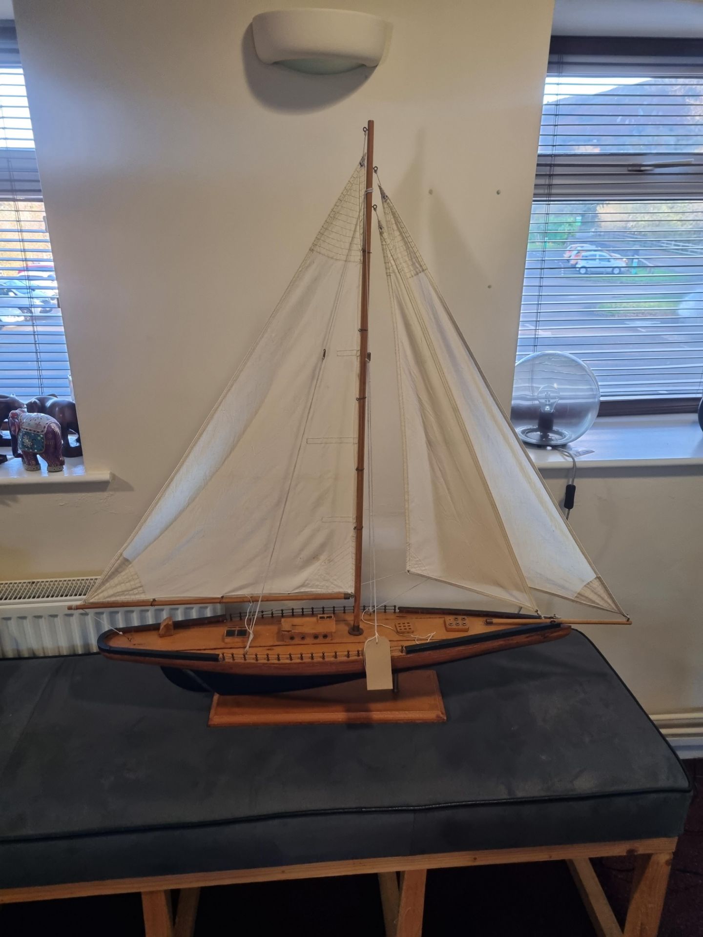 Wooden Model Of A Sailing Boat W 1100mm D 160mm H 1100mm