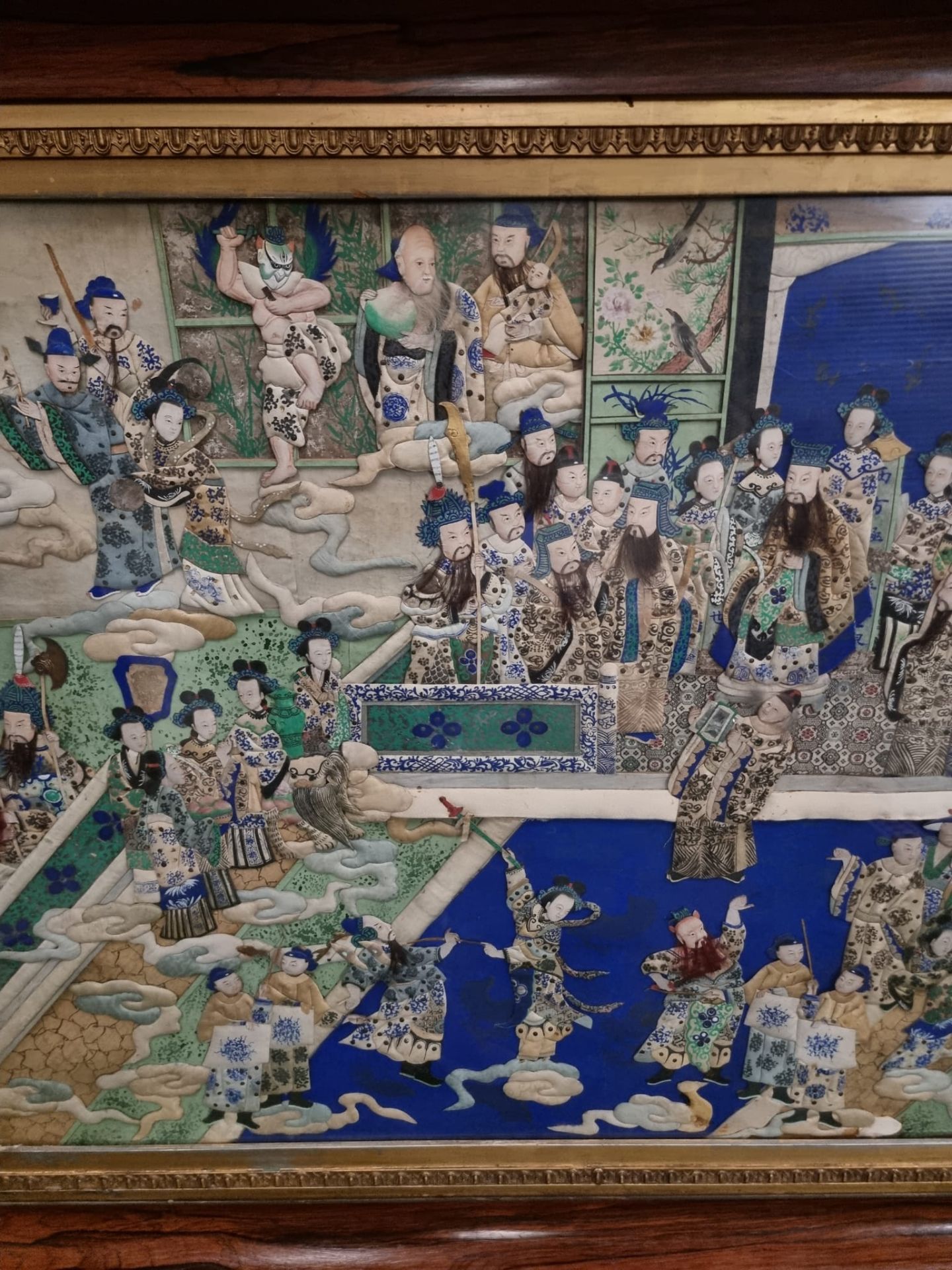 Asian & Middle Eastern Art / Chinese Art Chinese embroidery This is a celebratory tableaux depicting - Image 14 of 14