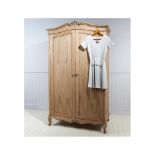 Chic 2 Door Wardrobe In Weathered Wood,Elegant And Effortlessly Chic, Add A Touch Of Glamour To Your