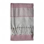 Chevron Throw Blush Simply Green 100% Recycled Throws And Cushions Are Hand Woven Using Recycled