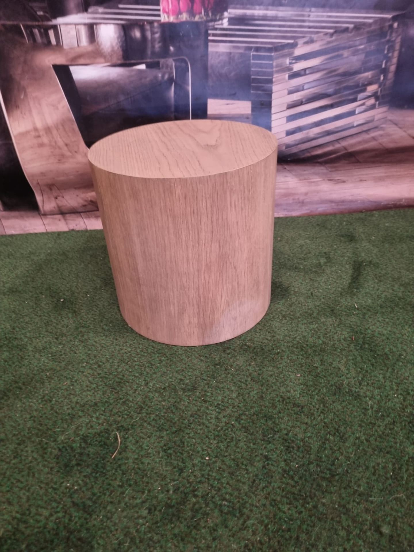 Kelly Hoppen For Resource Decor Morgan Accent Table (Oak) D3300mm H300mm SR41 Ex Display Showroom