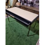 Black Ash writing table single drawer This classic updated leather desk is so luxurious! Truly