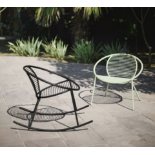 Finsbury Garden Rocking Chair Pastel Matt Black Steel By Swoon Editions The Finsbury Chair Rocks A