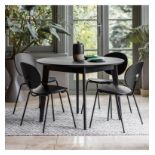 Forden Round Dining Table Black Oak The Forden Round Dining Table Is The Latest Addition To Our