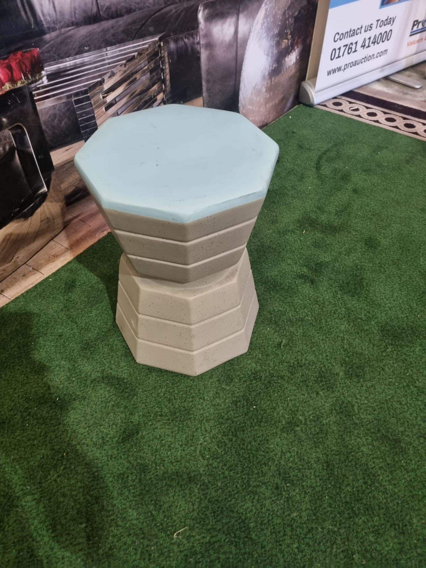 Tracey Boyd Ceramic Side Table/ Low Level Stool W 320mm H 440mm SR77 Ex Display Showroom Item