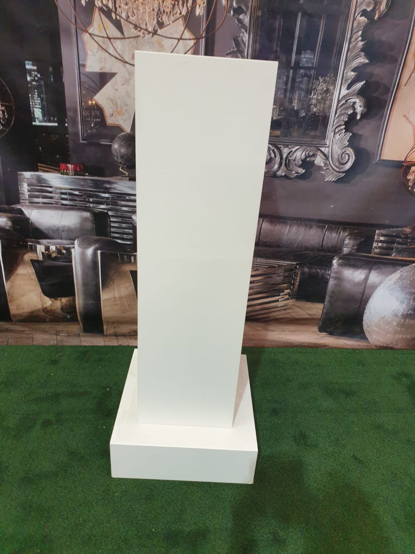 White Composite Plinth For Statues 48 X 43 X 120cm (ST38)