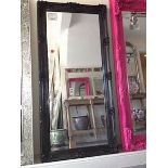 Abbey Leaner Mirror Black Beautiful Full Length Wood Framed Mirror In 4 Finishes. Suitable For