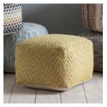 Stromstad Pouffe Ochre Practical And Stylish, This All Over Geometric Pouffe Features A Bold Ochre
