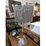 Naples Chrome Table Lamp Decorative Glass Crystal Droplet Contemporary Polished Chrome Large Table