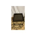 Forden Tray Side Table Black The Simple Angular Black Metal Frame Allows A Clear View Of The Floor