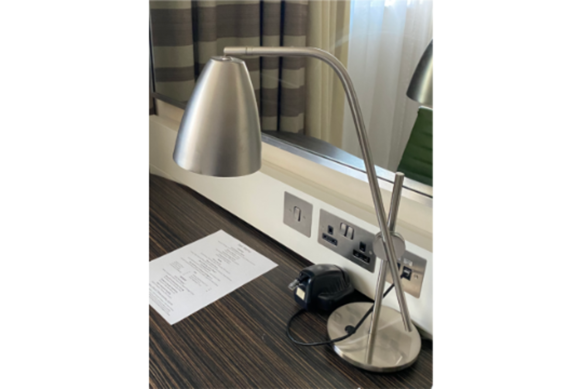 Northern Lights Dome New Generation Desk Task Lamp Satin Nickel 530mm SR148 Ex Display Showroom