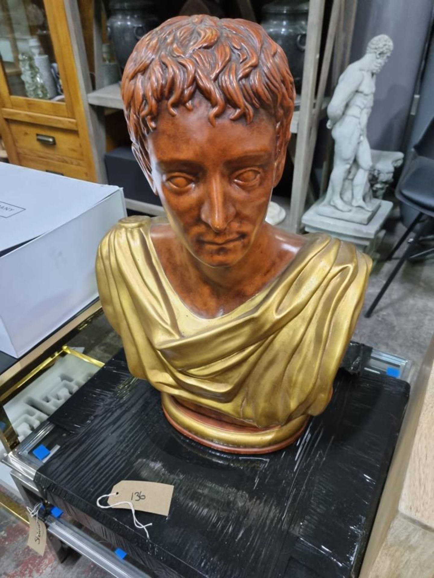 Roman Emperor Bust Statue 600mm SR136 Ex Display Showroom Item