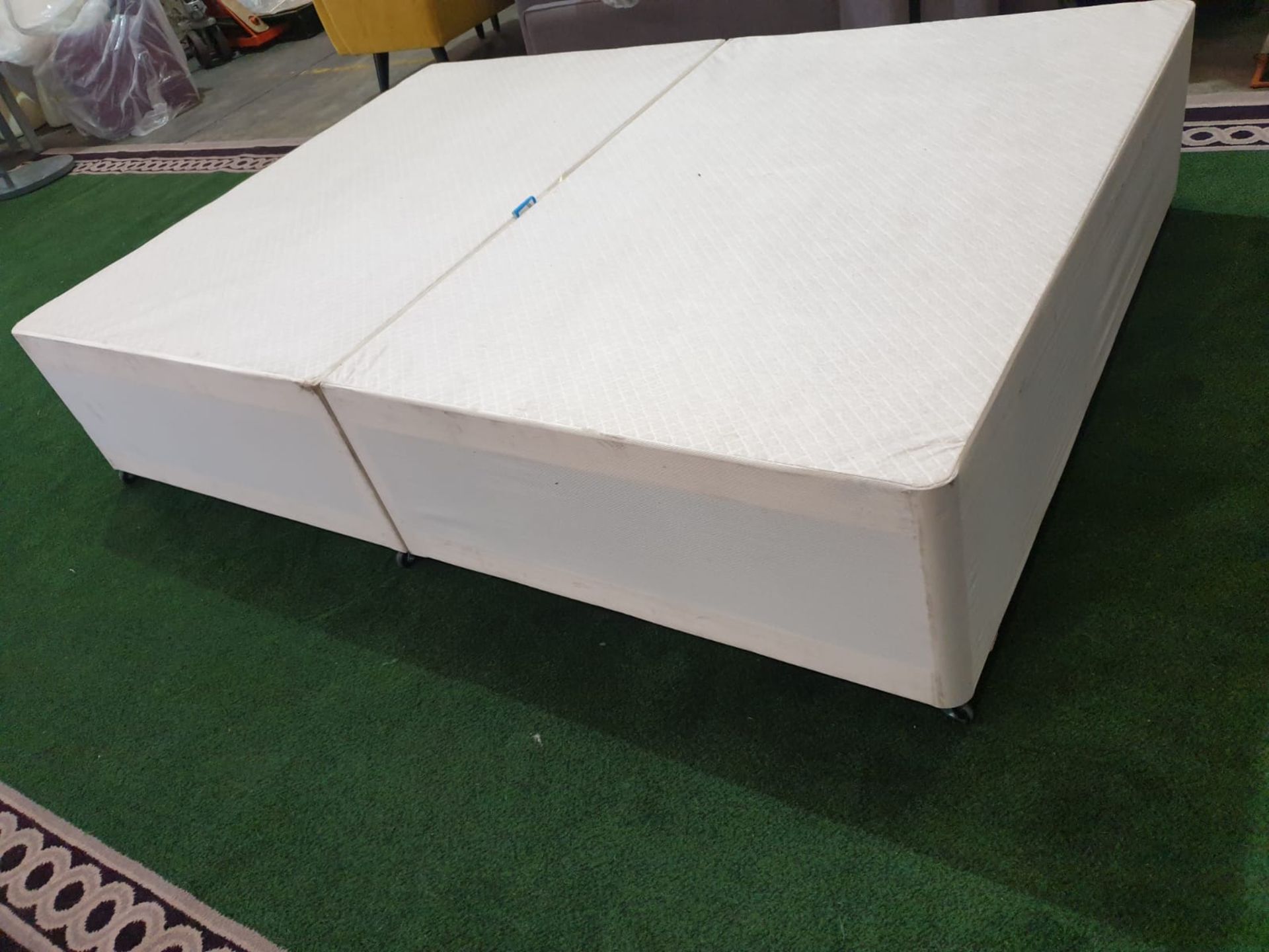 4FT6 Double Bed Base Divan Cream (ST29) - Bild 3 aus 4