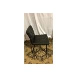 Barca Dining Chair Charcoal With Cushioned And Tufted Upholstery Four Round And Tapered Metal Legs
