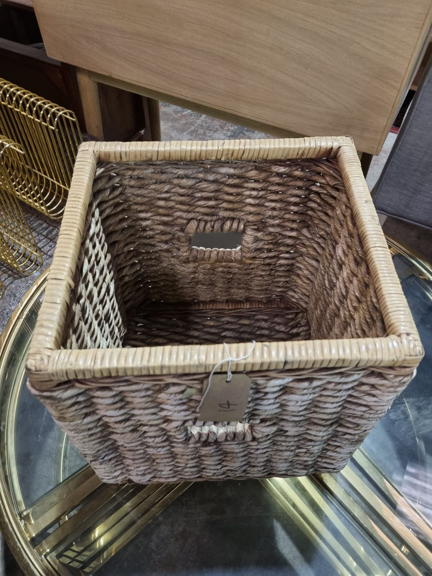 Wicker Style Storage Cube W360 X D330 X H390mm SR14 Ex Display Showroom Item