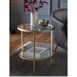 Hudson Champagne Side Table For A Simple And Elegant Surface For Drinks, Lamps Or Even Plants, The