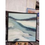 Framed Canvas Abstract Painting 97 X 97cm (ST65)