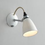 Original BTC Hector Small Dome Wall Light Plug, Switch & Cable Light Blue Bone China 16 X 9 X 23cm