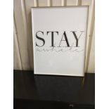 Framed Print Stay A While 67 X 84cm (ST51)