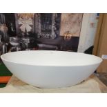 Stone oval bath tub double end. White. 1700 x 750cm (STG OTH)