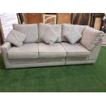 Arundel High Arm Sofa Zaffiro Steel A Stunning Beautifully Soft Weaved Effect Chenille Large Sofa