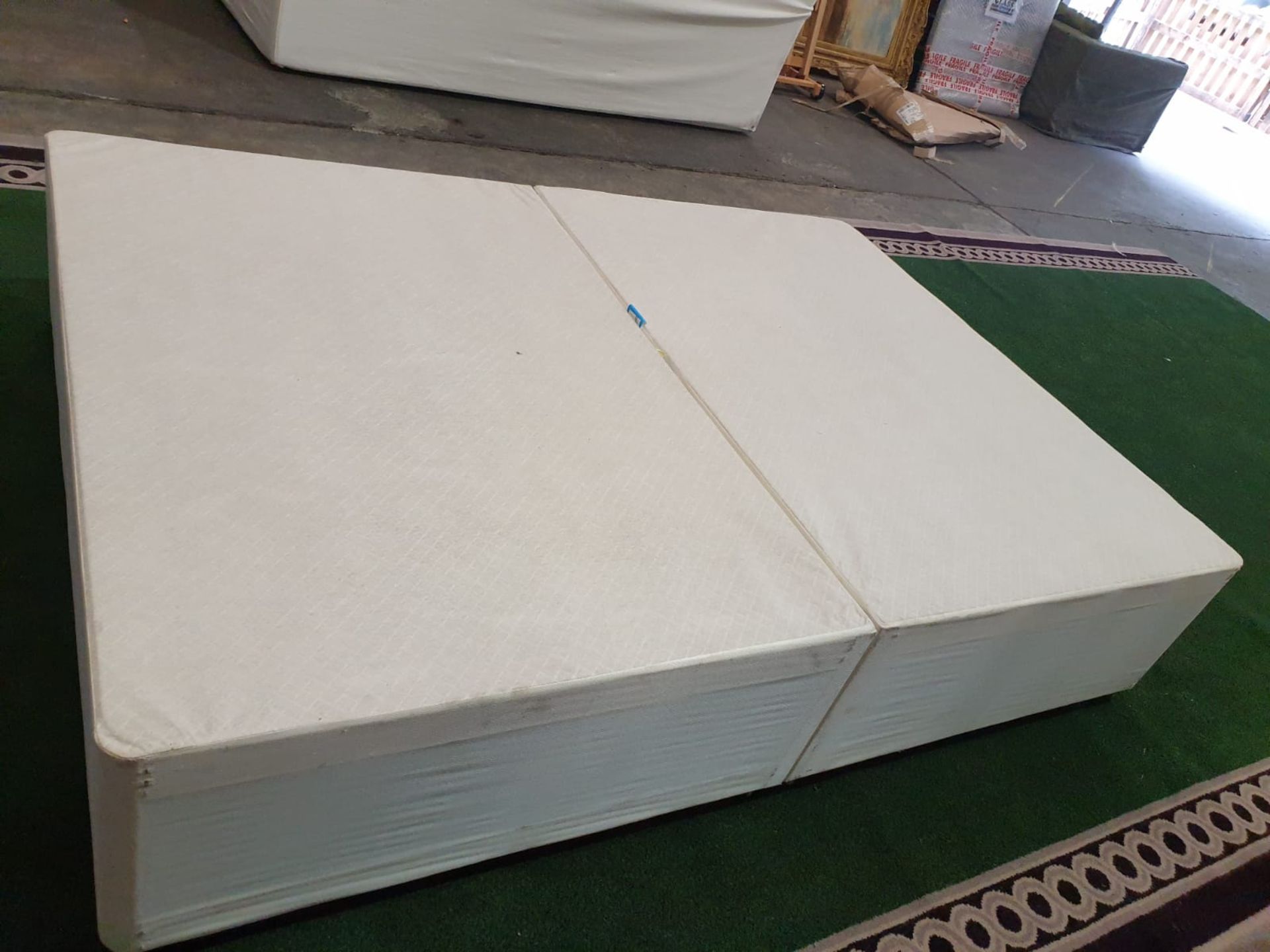 4FT6 Double Bed Base Divan Cream (ST29) - Bild 4 aus 4