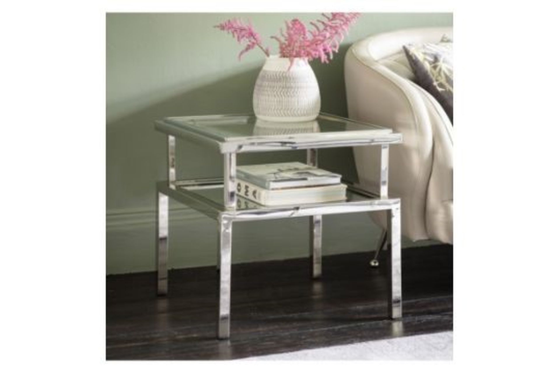 Salerno Side Table Silver This Two Storey Salerno Side Table Oozes Class And Sophistication With A