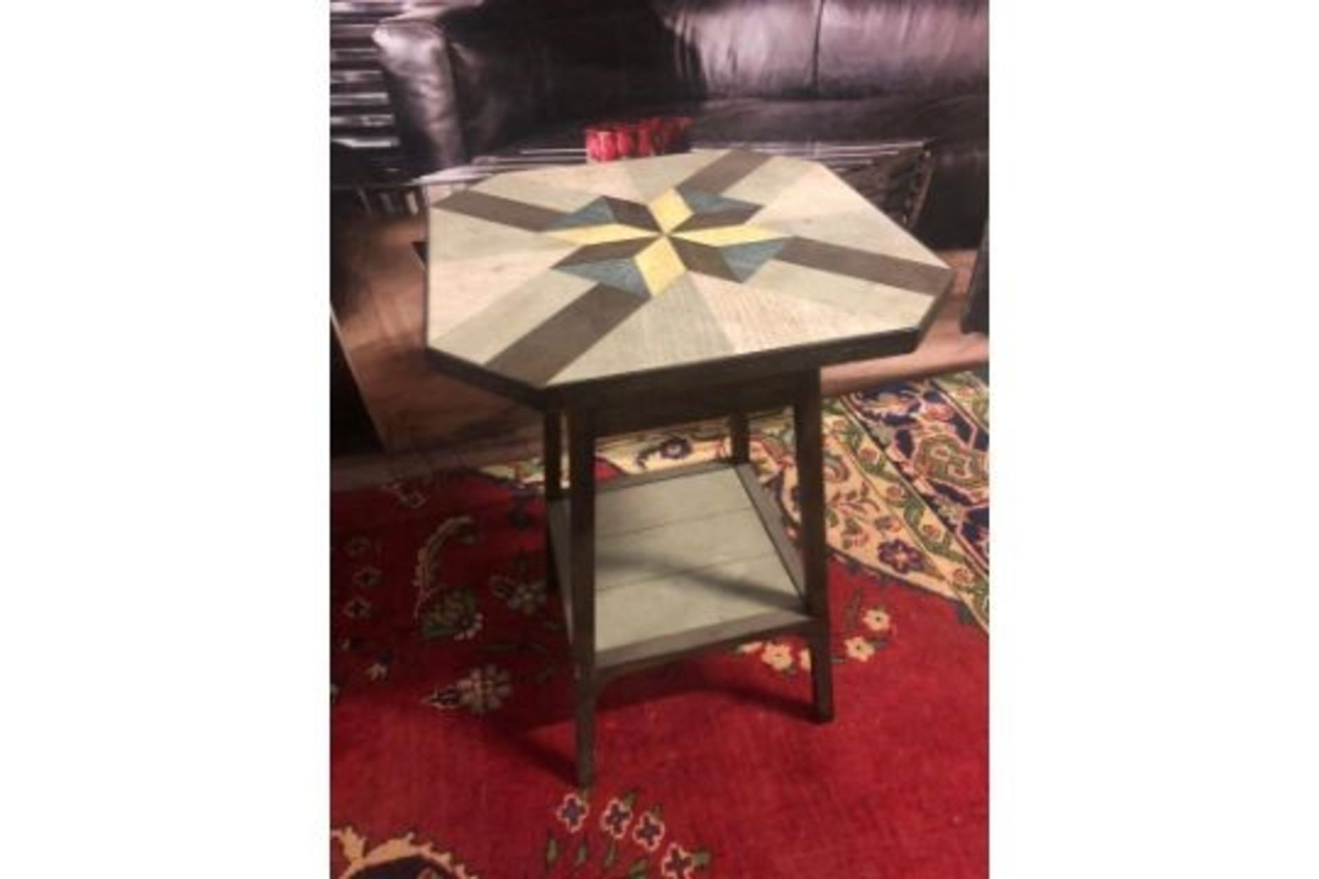 Geometric Top Side Table With Undershelf Works Great As A Lamp TableÃ¢â‚¬Å¡ From Sideshow To Show-